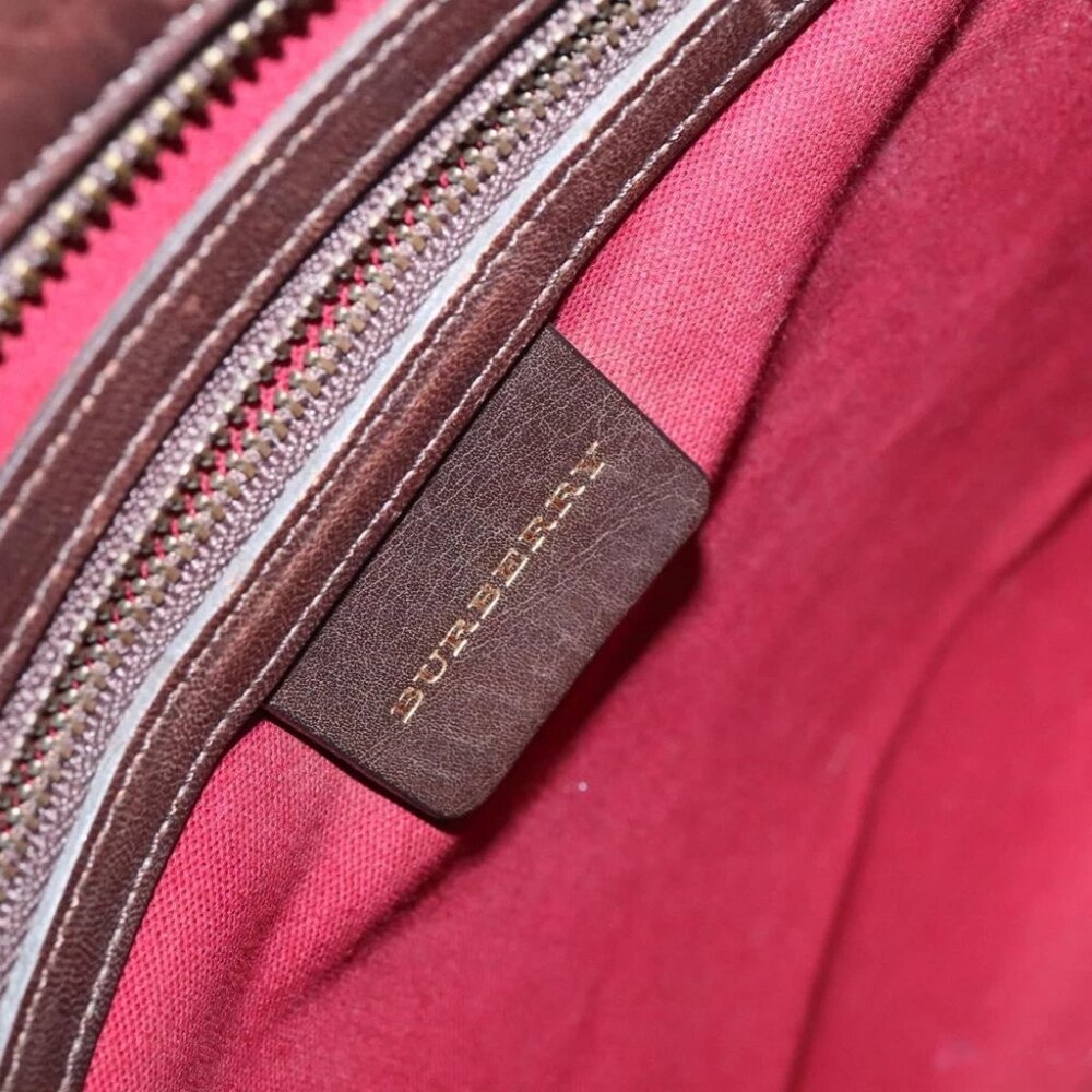 BURBERRY Nova Check Shoulder Bag Wool Beige - Picture 14 of 15
